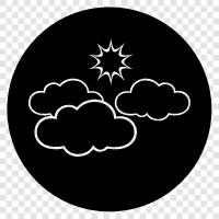 skies, blue, clouds, white icon svg