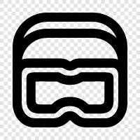 Skiing Goggles, Snow Goggles, Ski Helmet, Ski Mask icon svg