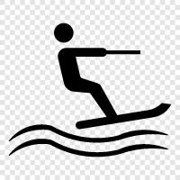 skiing, water, sport, recreational icon svg