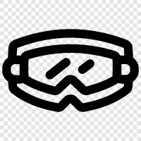 skiing, skiing goggles, skiing eyewear, snowboarding goggles icon svg