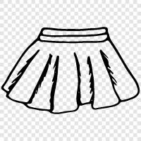 skirt, denim skirt, short skirt, maxi skirt icon svg