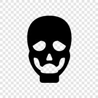 skull, death, depression, angst icon svg