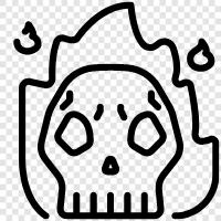 skulls, death, mortality, deathly icon svg