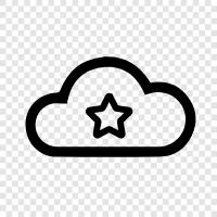 sky cloud, celestial cloud, star dust, space cloud icon svg