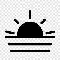 sky, skyline, horizon, sunsets icon svg