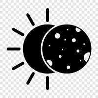 sky, sun, moon, path icon svg