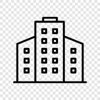 skyscraper, tower, highrise, office building icon svg