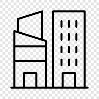 skyscraper, construction, engineering, architecture icon svg