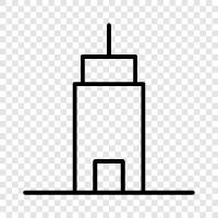 skyscraper, construction, engineering, building icon svg