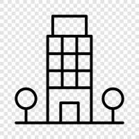 skyscraper, urban, city, real estate icon svg