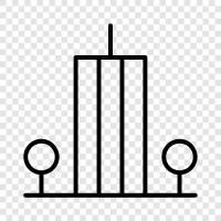 Hochhaus, Konstruktion, Engineering, Gebäude symbol