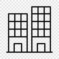 skyscraper construction, skyscrapers, highrise, Skyscraper icon svg