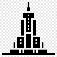 skyscraper, New York City, iconic, architecture icon svg