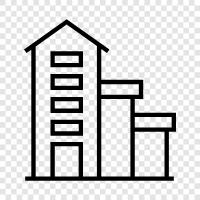 skyscraper, highrise, construction, engineering icon svg