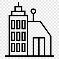 skyscraper, construction, engineering, design icon svg