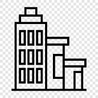 skyscraper, architecture, engineering, construction icon svg