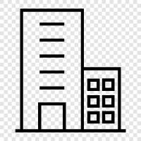 skyscraper, construction, steel, elevator icon svg