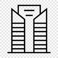 skyscraper, construction, engineering, safe icon svg