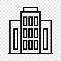 skyscraper, architecture, engineering, construction icon svg