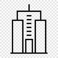 skyscraper, construction, steel, iron icon svg