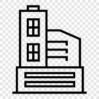 skyscraper, highrise, office, business icon svg