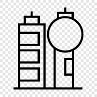 skyscraper, construction, engineering, design icon svg