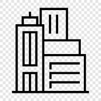 skyscraper, architecture, engineering, construction icon svg