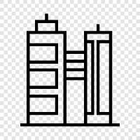 skyscraper, construction, steel, engineering icon svg