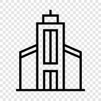 skyscraper, construction, steel, height icon svg