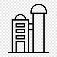 skyscraper, business, office, real estate icon svg