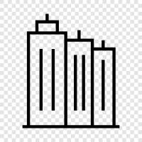 skyscraper, highrise, office building, business icon svg