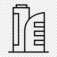 skyscraper, architecture, engineering, construction icon svg