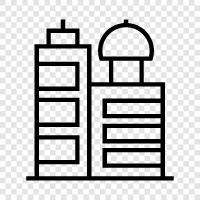 skyscraper, construction, steel, engineering icon svg