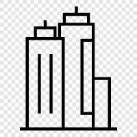 skyscraper, construction, engineering, design icon svg