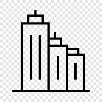 skyscraper, construction, engineering, building icon svg