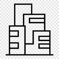 skyscraper, architecture, engineering, construction icon svg