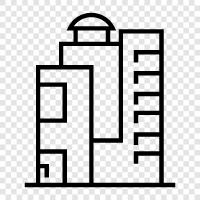 skyscraper, residential, commercial, construction icon svg