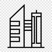 skyscraper, architectural design, construction, structure icon svg