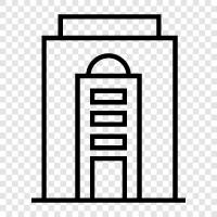 skyscraper, highrise, office, business icon svg