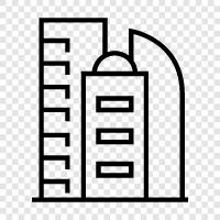 skyscraper, construction, steel, architecture icon svg