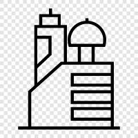 skyscraper, construction, engineering, steel icon svg