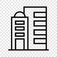 skyscraper, concrete, steel, construction icon svg