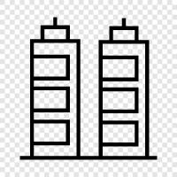 skyscraper, construction, engineering, building icon svg