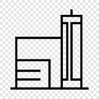 skyscraper, construction, engineering, steel icon svg