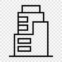 skyscraper, highrise, architecture, engineering icon svg