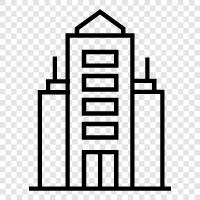 skyscraper, business, office, real estate icon svg