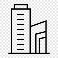 skyscraper, construction, engineering, steel icon svg