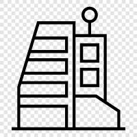 skyscraper, construction, engineering, design icon svg