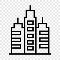 skyscraper, construction, engineering, construction materials icon svg