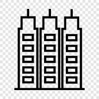 skyscraper, construction, steel, engineering icon svg